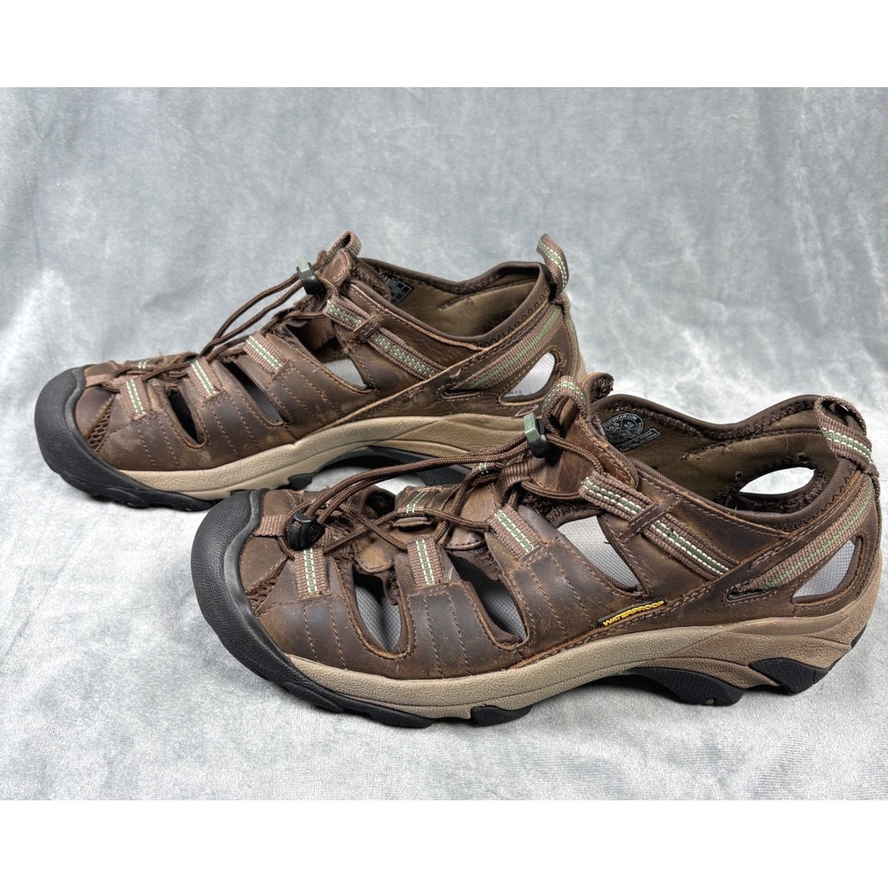 KEEN Arroyo II Mens Brown Leather Waterproof Hiking Sandals 1002427 Size 10.5